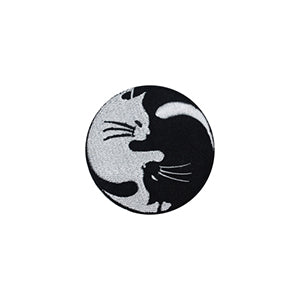 Yin Yang Cat Patch Iron on Sew on Patch Badge For Clothes.