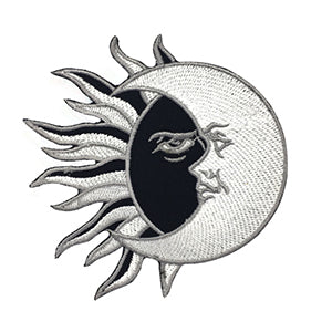 Parche con el logotipo de Yin Yang Sun Moon, parche para coser o planchar, insignia para ropa.