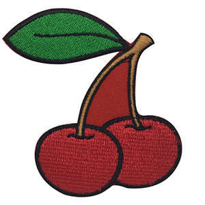 Parche con logotipo de fruta de cereza, parche para planchar y coser, insignia para ropa.