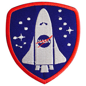 Parche con el logotipo de la nave espacial de la NASA USA, parche para planchar y coser, insignia para ropa.