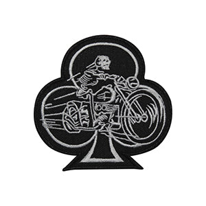 Spade Racer Skull Patch Iron on Sew on Patch Badge For Clothes.