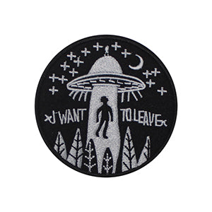 I Want To Leave This Planet Logo Patch Iron on Sew on Patch Badge For Clothes.