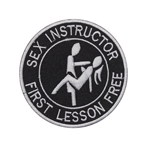 Sex Instructor First Lesson Logo Patch Iron on Sew on Patch Badge For Clothes.