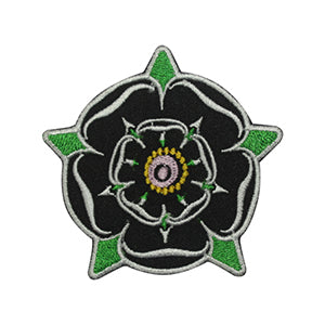 Parche con logotipo de flor de Lancashire, parche para coser o planchar, insignia para ropa.