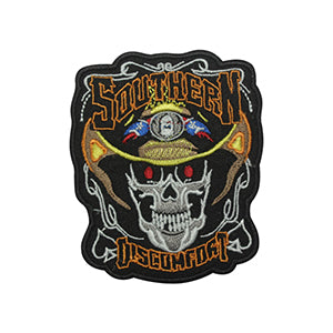 Southern Inconfort Biker Logo Patch thermocollant à coudre sur patch pour vêtements.