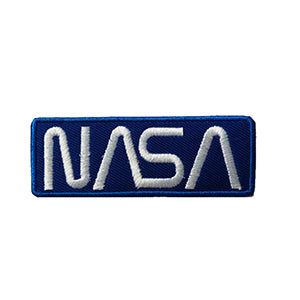 NASA BLUE/WHITE Patch Iron on Sew on Patch Badge For Clothes.