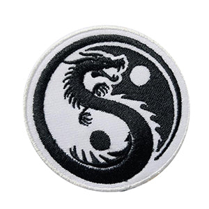 Parche redondo DRAGON para planchar y coser, insignia para ropa.