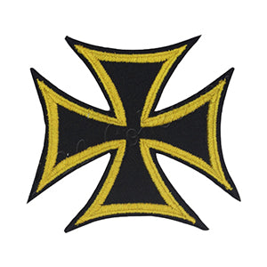 CROSS LOGO GOLD Patch Iron on Sew on Patch Badge For Clothes.