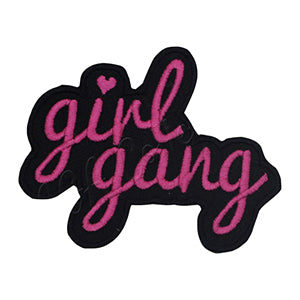 GIRL GANG Patch Iron on Sew on Patch Badge For Clothes.