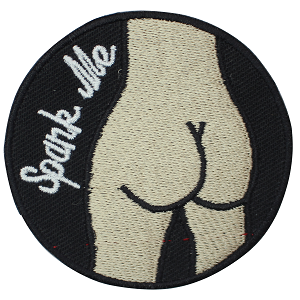 Spank Me Funny Patch thermocollant à coudre sur patch pour vêtements.