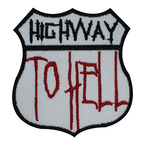 High Way To Hell Patch thermocollant à coudre sur badge pour vêtements.