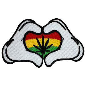 I Love Rasta Patch Iron on Sew on Patch Badge For Clothes.