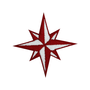 Parche con símbolo de estrella náutica para planchar y coser, insignia para ropa.