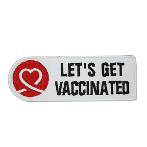 Lets Get Vaccinated Patch Iron on Sew on Patch Badge For Clothes.