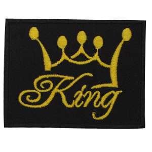 King Crown Patch thermocollant à coudre sur patch pour vêtements.