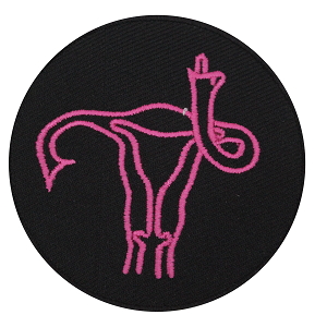 Parche circular de mujer feminista para planchar y coser, insignia para ropa.