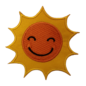 Cute Sun Patch Iron on Sew on Patch Badge For Clothes.