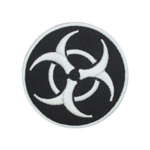 Danger Biological Hazard Patch Iron on Sew on Patch Badge For Clothes.