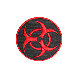 Danger Biologique Danger Patch Fer à Coudre sur Patch Badge Pour Vêtements.