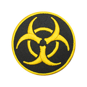 Danger Biological Hazard Patch Iron on Sew on Patch Badge For Clothes.