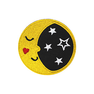 Yin Yang Moon Star Patch Iron on Sew on Patch Badge For Clothes.