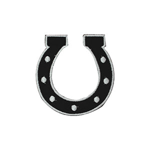 Horseshoe Black Patch Iron on Sew on Patch Badge For Clothes.